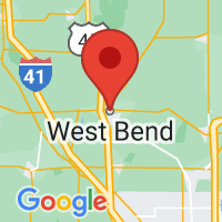 Map of West Bend, WI US